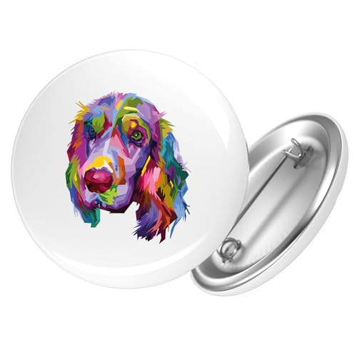 Huuraa Ansteckbutton Cocker Spaniel Colorful Geschenk Größe 59mm Cocker Spaniel Accessoire von Huuraa