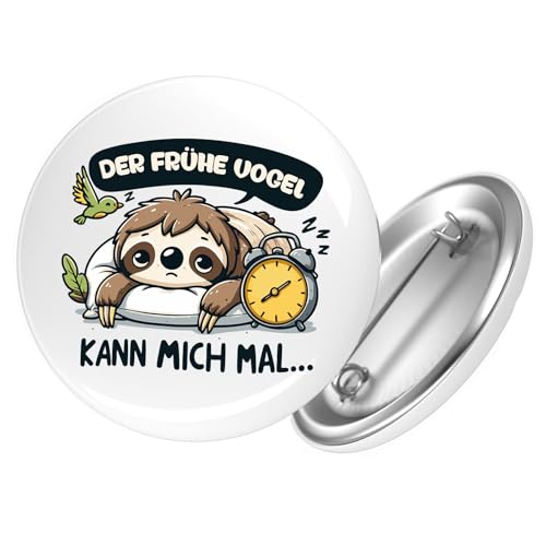 Huuraa Ansteckbutton Der frühe Vogel kann mich mal Faultier Geschenk Größe 59mm Der frühe Vogel kann mich mal Accessoire Huuraa Ansteckbutton Der frühe Vogel kann mich mal Faultier Geschenk Größe 59mm Der frühe Vogel kann mich mal Accessoire von Huuraa