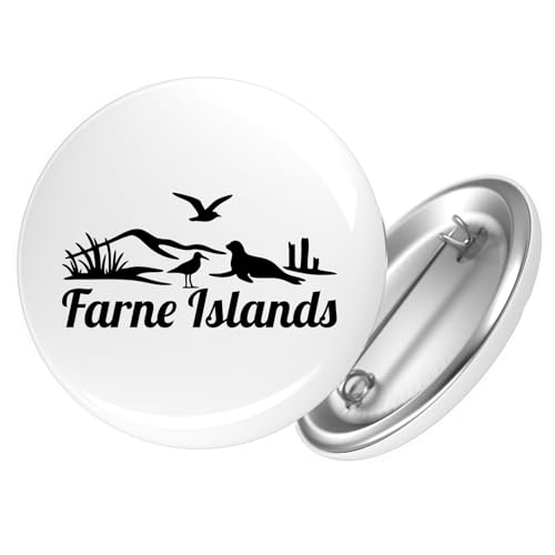 Huuraa Ansteckbutton Farne Islands Vereinigtes Königreich Geschenk Größe 59mm Farne Islands Accessoire von Huuraa