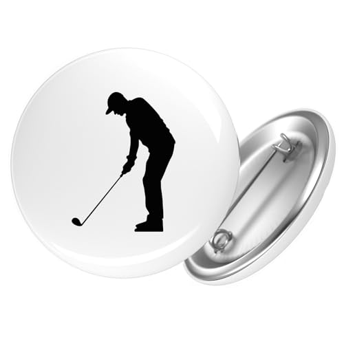 Huuraa Ansteckbutton Golf Silhouette Geschenk Größe 59mm Golf Accessoire Huuraa Ansteckbutton Golf Silhouette Geschenk Größe 59mm Golf Accessoire von Huuraa