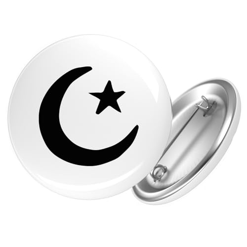 Huuraa Ansteckbutton Halbmond und Stern Islam Geschenk Größe 59mm Halbmond und Stern Accessoire Huuraa Ansteckbutton Halbmond und Stern Islam Geschenk Größe 59mm Halbmond und Stern Accessoire von Huuraa