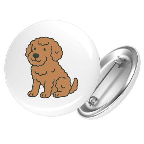 Huuraa Ansteckbutton Lagotto Romagnolo Comic Lagotti Geschenk Größe 59mm Lagotto Romagnolo Accessoire von Huuraa