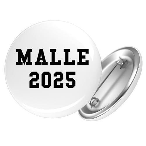 Huuraa Ansteckbutton Malle 2025 Mallorca Geschenk Größe 59mm Malle 2025 Accessoire von Huuraa