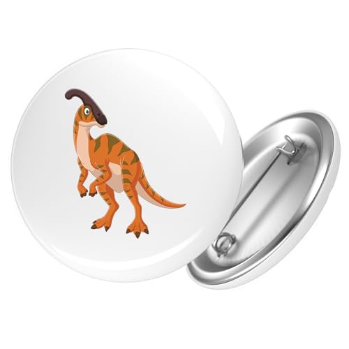Huuraa Ansteckbutton Parasaurolophus Dinosaurier Geschenk Größe 59mm Parasaurolophus Accessoire von Huuraa