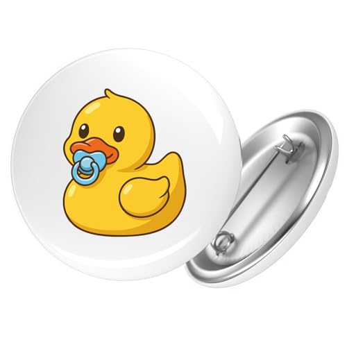 Huuraa Ansteckbutton Quietscheente Baby Gummiente Säugling Geschenk Größe 59mm Quietscheente Baby Accessoire Huuraa Ansteckbutton Quietscheente Baby Gummiente Säugling Geschenk Größe 59mm Quietscheente Baby Accessoire von Huuraa