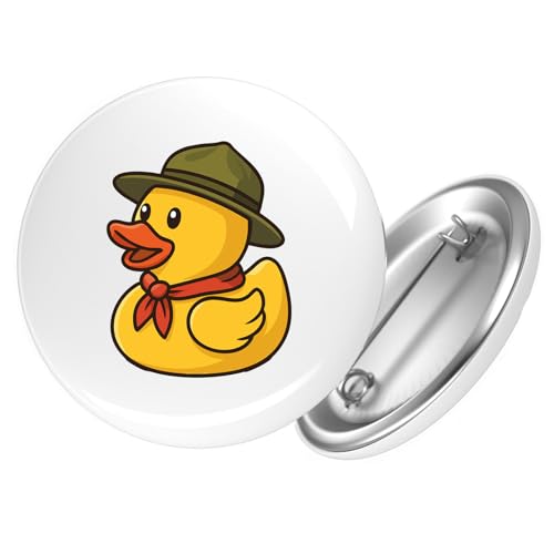 Huuraa Ansteckbutton Quietscheente Pfadfinder Gummiente Jungpfadfinder Geschenk Größe 59mm Quietscheente Pfadfinder Accessoire Huuraa Ansteckbutton Quietscheente Pfadfinder Gummiente Jungpfadfinder Geschenk Größe 59mm Quietscheente Pfadfinder Accessoire von Huuraa