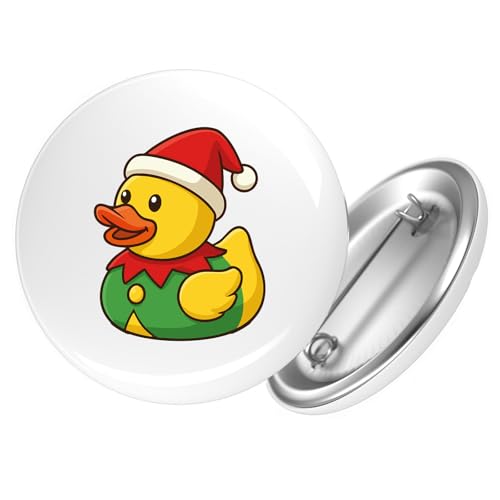 Huuraa Ansteckbutton Quietscheente Wichtel Gummiente Elfe Geschenk Größe 59mm Quietscheente Wichtel Accessoire von Huuraa