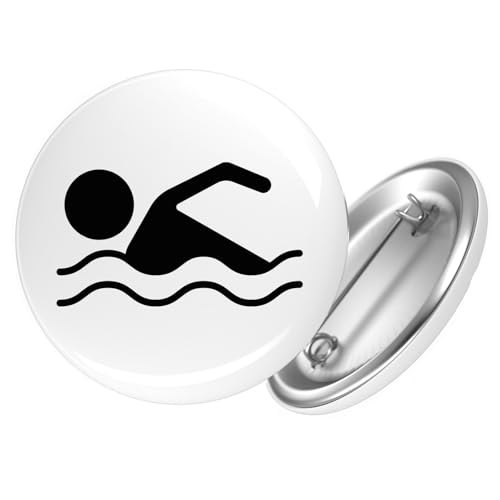 Huuraa Ansteckbutton Schwimmen Silhouette Geschenk Größe 59mm Schwimmen Accessoire Huuraa Ansteckbutton Schwimmen Silhouette Geschenk Größe 59mm Schwimmen Accessoire von Huuraa