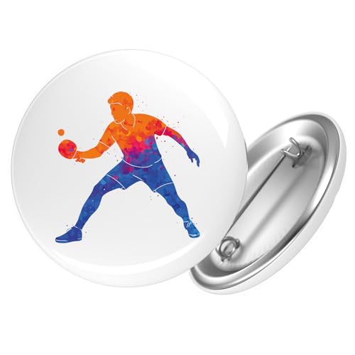 Huuraa Ansteckbutton Tischtennis bunte Silhouette Geschenk Größe 59mm Tischtennis Accessoire Huuraa Ansteckbutton Tischtennis bunte Silhouette Geschenk Größe 59mm Tischtennis Accessoire von Huuraa