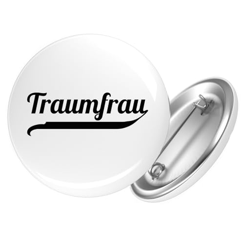 Huuraa Ansteckbutton Traumfrau Schriftzug Geschenk Größe 59mm Traumfrau Accessoire Huuraa Ansteckbutton Traumfrau Schriftzug Geschenk Größe 59mm Traumfrau Accessoire von Huuraa
