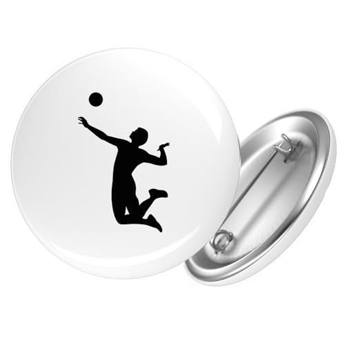 Huuraa Ansteckbutton Volleyball Silhouette Geschenk Größe 59mm Volleyball Accessoire Huuraa Ansteckbutton Volleyball Silhouette Geschenk Größe 59mm Volleyball Accessoire von Huuraa