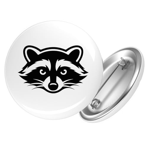 Huuraa Ansteckbutton Waschbär Silhouette Geschenk Größe 59mm Anstecker Waschbär Accessoire Huuraa Ansteckbutton Waschbär Silhouette Geschenk Größe 59mm Anstecker Waschbär Accessoire von Huuraa