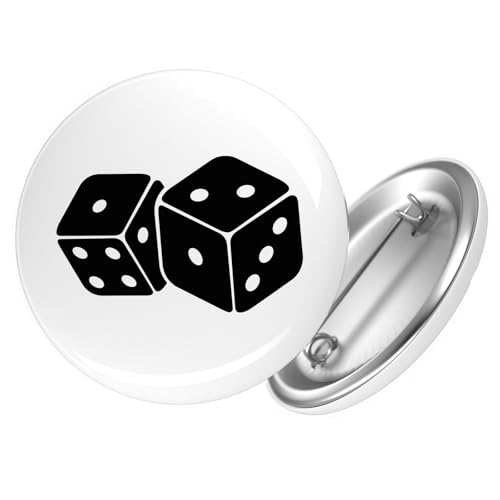 Huuraa Ansteckbutton Würfel Dice Geschenk Größe 59mm Würfel Accessoire Huuraa Ansteckbutton Würfel Dice Geschenk Größe 59mm Würfel Accessoire von Huuraa