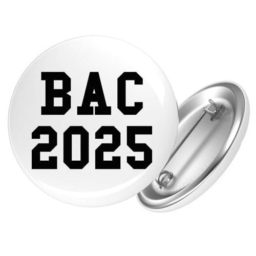 Huuraa Button BAC 2025 Abschluss Frankreich Geschenk Größe 25mm BAC 2025 Geschenkidee von Huuraa