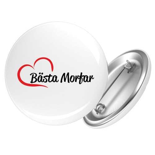 Huuraa Button Bästa Morfar Hjärta Geschenk Größe 25mm Bästa Morfar Geschenkidee von Huuraa