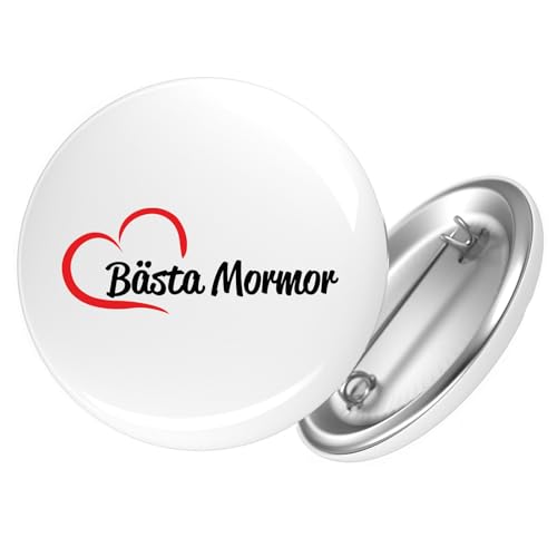 Huuraa Button Bästa Mormor Hjärta Geschenk Größe 25mm Bästa Mormor Geschenkidee von Huuraa