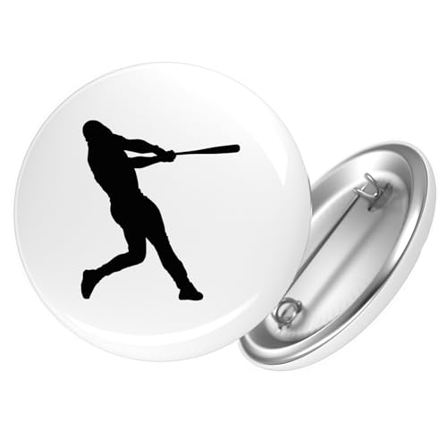 Huuraa Button Baseball Silhouette Geschenk Größe 25mm Baseball Geschenkidee Huuraa Button Baseball Silhouette Geschenk Größe 25mm Baseball Geschenkidee von Huuraa