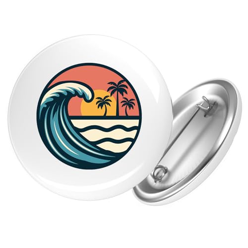 Huuraa Button Beach Strand Welle Geschenk Größe 25mm Beach Geschenkidee von Huuraa