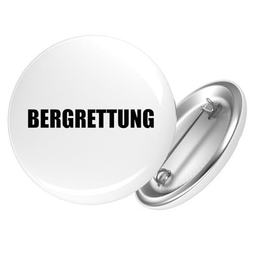 Huuraa Button Bergrettung Schriftzug Geschenk Größe 25mm Bergrettung Geschenkidee von Huuraa