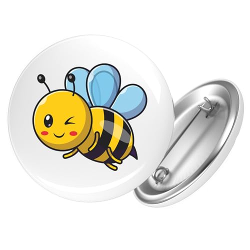 Huuraa Button Biene Comic Geschenk Größe 25mm Biene Geschenkidee Huuraa Button Biene Comic Geschenk Größe 25mm Biene Geschenkidee von Huuraa