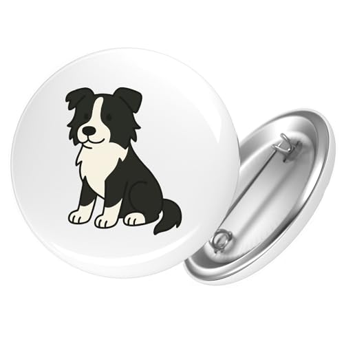 Huuraa Button Border Collie Border Comic Geschenk Größe 25mm Border Collie Geschenkidee von Huuraa