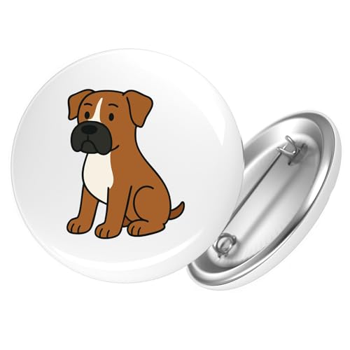 Huuraa Button Boxer Boxi Comic Geschenk Größe 25mm Boxer Geschenkidee von Huuraa