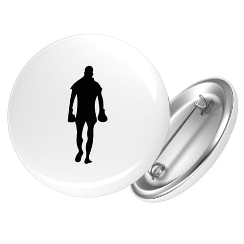 Huuraa Button Boxer Silhouette Geschenk Größe 25mm Boxer Geschenkidee Huuraa Button Boxer Silhouette Geschenk Größe 25mm Boxer Geschenkidee von Huuraa