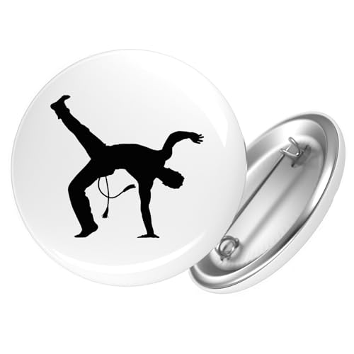 Huuraa Button Capoeira Silhouette Geschenk Größe 25mm Capoeira Geschenkidee Huuraa Button Capoeira Silhouette Geschenk Größe 25mm Capoeira Geschenkidee von Huuraa
