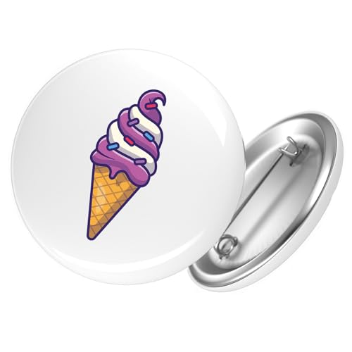 Huuraa Button Eiscreme Comic Geschenk Größe 25mm Eiscreme Geschenkidee von Huuraa