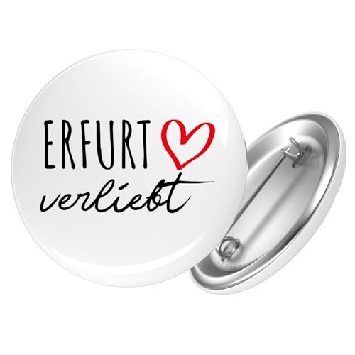 Huuraa Button Erfurt verliebt Geschenk Größe 25mm Erfurt Geschenkidee von Huuraa