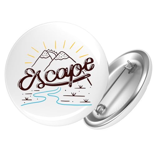 Huuraa Button Escape Berge Geschenk Größe 25mm Escape Geschenkidee von Huuraa
