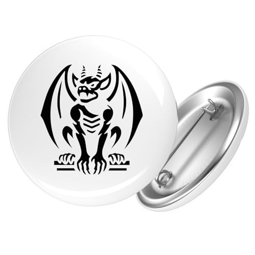Huuraa Button Gargoyle Fabelwesen Geschenk Größe 25mm Gargoyle Geschenkidee von Huuraa