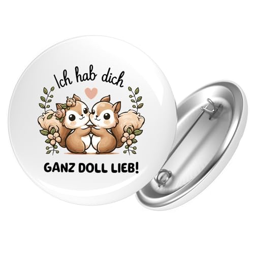 Huuraa Button Ich hab dich ganz doll lieb Einchhörnchen Geschenk Größe 25mm Ich hab dich ganz doll lieb Geschenkidee Huuraa Button Ich hab dich ganz doll lieb Einchhörnchen Geschenk Größe 25mm Ich hab dich ganz doll lieb Geschenkidee von Huuraa