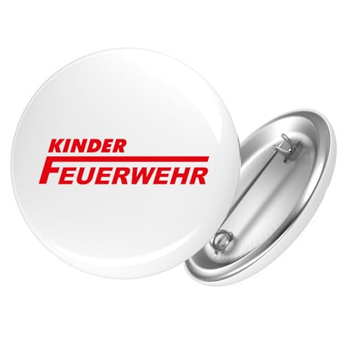 Huuraa Button Kinder Feuerwehr Schriftzug Geschenk Größe 25mm Kinder Feuerwehr Geschenkidee von Huuraa