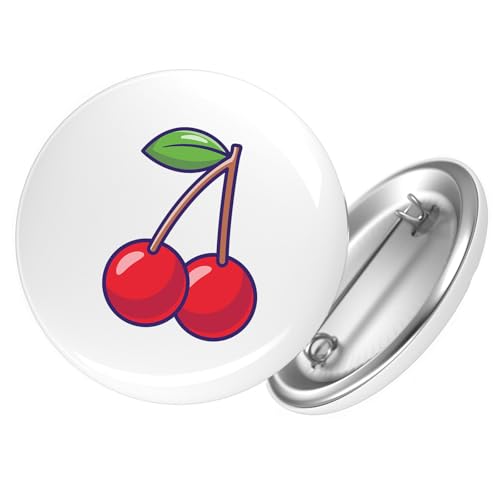 Huuraa Button Kirsche Comic Geschenk Größe 25mm Kirsche Geschenkidee von Huuraa