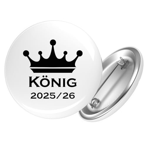 Huuraa Button König 2025/26 Schützenkönig Geschenk Größe 25mm König 2025/26 Geschenkidee Huuraa Button König 2025/26 Schützenkönig Geschenk Größe 25mm König 2025/26 Geschenkidee von Huuraa