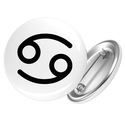 Huuraa Button Krebs Sternzeichen Zeichen Geschenk Größe 25mm Krebs Geschenkidee von Huuraa