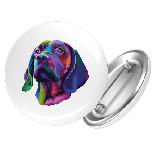 Huuraa Button Labrador Colorful Geschenk Größe 25mm Labrador Geschenkidee von Huuraa
