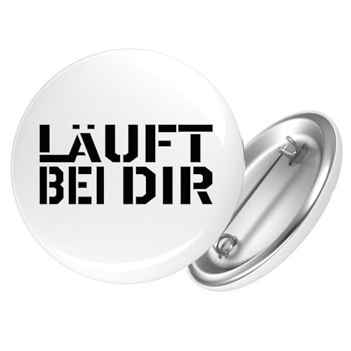 Huuraa Button Läuft bei dir Jugendwort Ansteckbutton Größe 25mm mit Jugendwort Motiv Geschenk Idee für Freunde und Familie von Huuraa