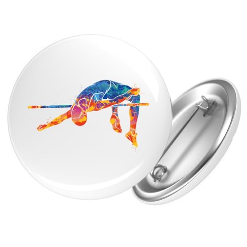 Huuraa Button Leichtathletik Hochsprung Geschenk Größe 25mm Leichtathletik Geschenkidee von Huuraa