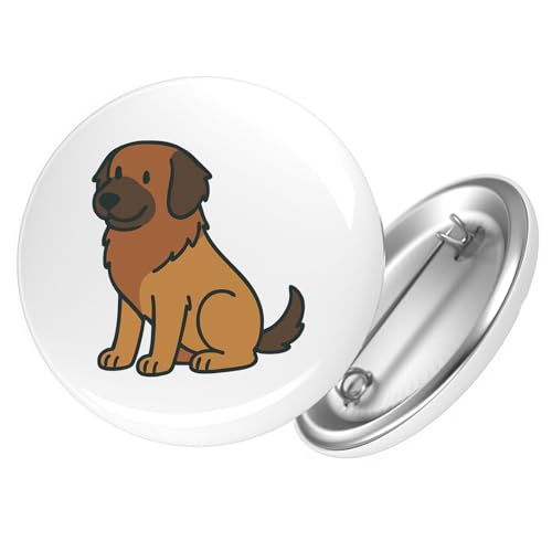 Huuraa Button Leonberger Comic Leo Geschenk Größe 25mm Leonberger Geschenkidee von Huuraa
