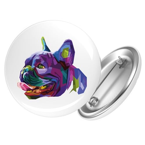 Huuraa Button Mops Colorful Geschenk Größe 25mm Mops Geschenkidee von Huuraa