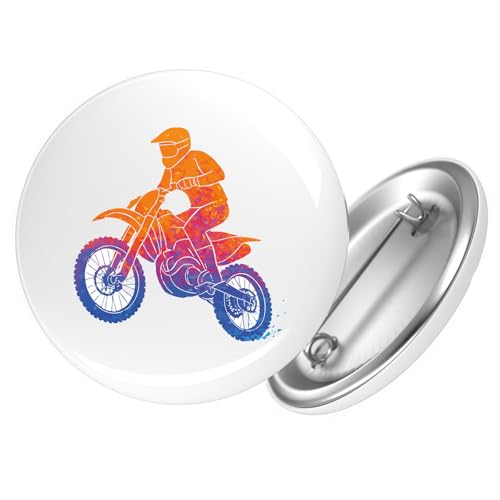Huuraa Button Motocross bunte Silhouette Geschenk Größe 25mm Motocross Geschenkidee Huuraa Button Motocross bunte Silhouette Geschenk Größe 25mm Motocross Geschenkidee von Huuraa