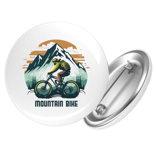 Huuraa Button Mountain Bike Berge Geschenk Größe 25mm Mountain Bike Geschenkidee von Huuraa