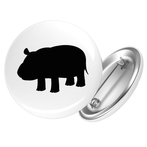 Huuraa Button Nilpferd Silhouette Geschenk Größe 25mm Anstecker Nilpferd Geschenkidee Huuraa Button Nilpferd Silhouette Geschenk Größe 25mm Anstecker Nilpferd Geschenkidee von Huuraa