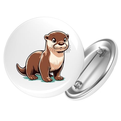Huuraa Button Otter Comic Geschenk Größe 25mm Otter Geschenkidee von Huuraa
