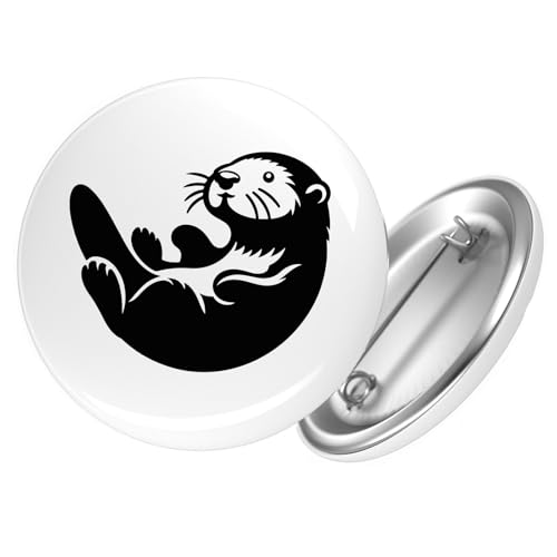 Huuraa Button Otter Silhouette Geschenk Größe 25mm Anstecker Otter Geschenkidee Huuraa Button Otter Silhouette Geschenk Größe 25mm Anstecker Otter Geschenkidee von Huuraa