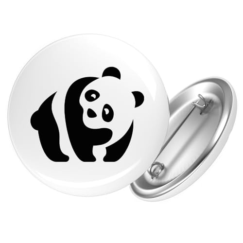 Huuraa Button Panda Silhouette Geschenk Größe 25mm Anstecker Panda Geschenkidee Huuraa Button Panda Silhouette Geschenk Größe 25mm Anstecker Panda Geschenkidee von Huuraa