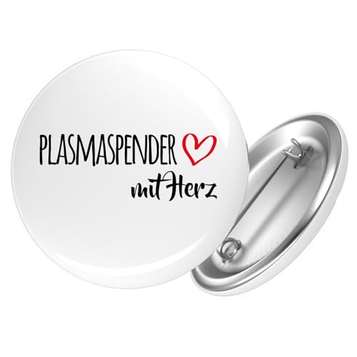 Huuraa Ansteckbutton Plasmaspender mit Herz Geschenk Größe 59mm Plasmaspender Accessoire von Huuraa