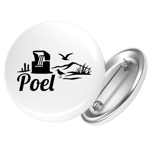Huuraa Button Poel Strandmotiv Geschenk Größe 25mm Poel Geschenkidee Huuraa Button Poel Strandmotiv Geschenk Größe 25mm Poel Geschenkidee von Huuraa
